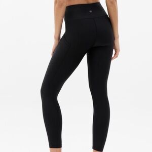 Athleta Black Interval Stash High-Waisted Leggings 7/8